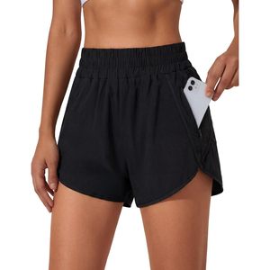 FOXA Pantalones cortos para correr para mujer, elásticos, de cintura alta, con bolsillos, pantalones cortos deportivos de secado rápido, longitud de 2,5 pulgadas - Product Image 1