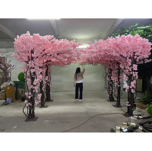 Usine professionnelle personnalisée artificielle grande fibre de verre fausse fleur fleur de cerisier arbre de mariage pour la décoration intérieure extérieure - Product Image 1
