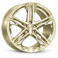 Jantes forgées 6061-T6 à cinq branches, finition or poli, concaves peu profondes, 18-22 pouces, 5x112 pour BMW Audi Mercedes-Benz