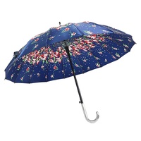 Parapluie bâton en métal coloré élégant Guatemala tache Poly rond 16 côtes noir parapluie droit dans un parapluie design coloré