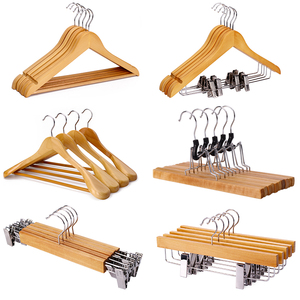 <strong>Solid</strong> Wood Pants <strong>Rack</strong> Multi-Layer Household Boutique Clothes Hanging Living Room Suitable Hangers Non Slip Wood Hanger for Hijab - Product Image 6