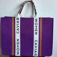 Promotion Sac Fourre-Tout en Feutre avec Logo Personnalisé, Sac à Main Femme en Laine Feutrée, Sac Cabas d'Épaule pour le Shopping, Sacs de Rangement pour Femmes