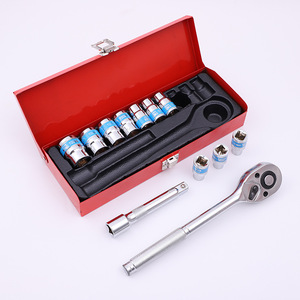 12 PCS Hướng dẫn sử dụng máy tự động sửa chữa kết hợp sắt Bộ công cụ tay tác động cờ lê Ổ cắm cờ lê - Product Image 2