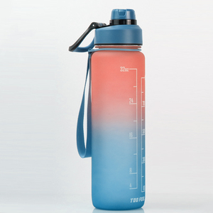 Quincaillerie Tritan 1000ml Bouteille d'eau, Aquaflask Fitness Drink Bouteille d'eau <span class=keywords><strong>Aqua</strong></span> Flask, Bouteille d'hydroxiapatite avec marqueur de temps - Product Image 2
