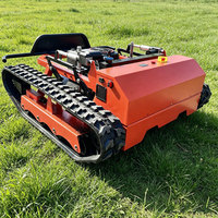 Tondeuse à gazon industrielle à chenilles, moteur diesel 4 temps, grande puissance, télécommandée, avec broyeur à fléaux, largeur de coupe 80-120 cm