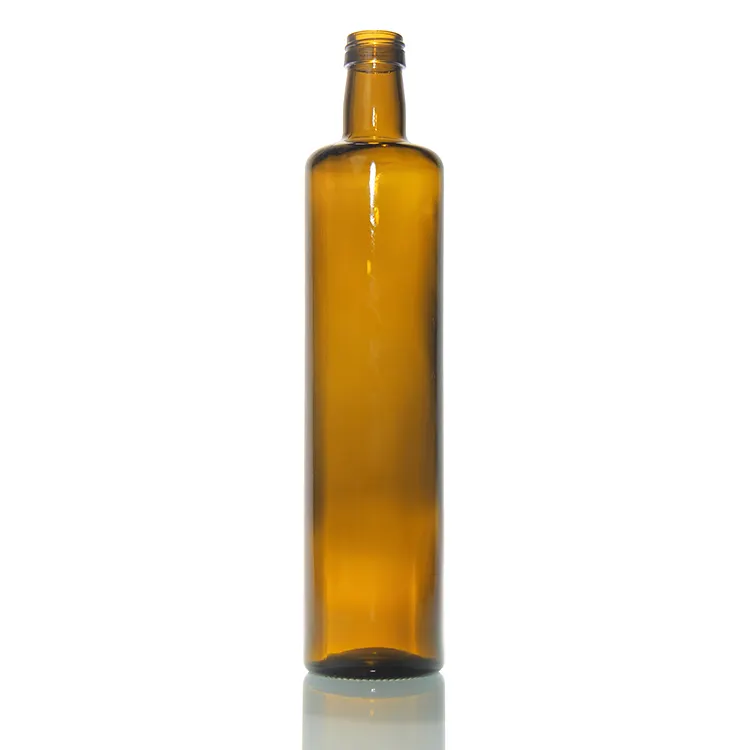 زجاجة 750 مللي 1000 مللي جولة مربع زيت زيتون موزع فلينت الزجاج الزيتون اولى الزجاج مع المعادن فوهة