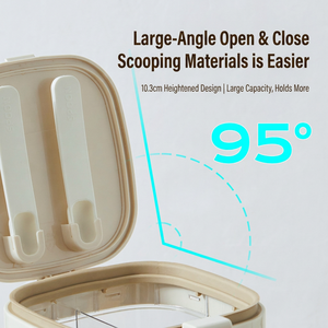 Boîte à épices transparente à 4 compartiments avec couvercle hermétique en silicone et cuillère, empilable, pour rangement d'assaisonnements, modèle 95 Standing pour la cuisine - Product Image 3