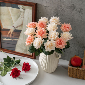 Rosas Artificiales de Látex de Alta Calidad con Tacto Realista de 42.5 cm, Rosas de Seda para Bodas, Cumpleaños, Decoración del Hogar - Product Image 2