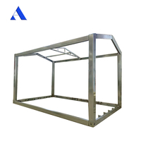 6X3X2.8 mètres paquet plat en acier galvanisé léger conteneur d'expédition préfabriqué dimensions du cadre en acier pour module maison ou maison