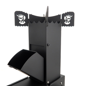 קל להרכיב קמפינג חיצוני הישרדות ציוד עץ בוער עם ידית מתכת דוד רקטות תנור - Product Image 4