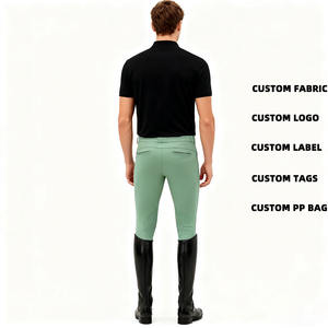 Pantalones de Equitación para Hombre, Ropa de Entrenamiento, Leggings de Silicona Resistentes al Desgaste, Antideslizantes, Cintura Alta - Product Image 2