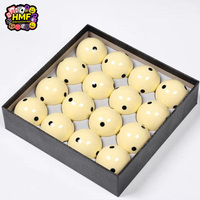 Ensemble de balles de billard d'entraînement en résine de 57,2 mm avec six points noirs et une balle blanche pour la pratique en salle