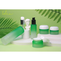 Décoration personnalisée promotionnelle de haute qualité de longue durée Gradient Spray et capuchon d'impression d'aluminium Bocal en verre de 30g