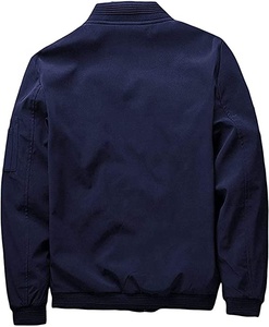 סיטונאי מותאם אישית אופנה גברים של רוכסן למעלה מזדמן אור משקל טיסה מפציץ מעילי - Product Image 2