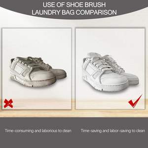 White Reusable Storage Laundry <b>Bag</b> Sneakers Trainers Tennis Shoes Unstain <b>Cleaner</b> Washer Dryer Shoe Washing Machine Kit - Product Image 4