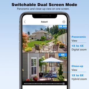 Système de caméra de sécurité WIFI ENSTER pour extérieur, zoom optique 8X, audio bidirectionnel, vision nocturne, étanche IP66, 6,0 MP - Product Image 5