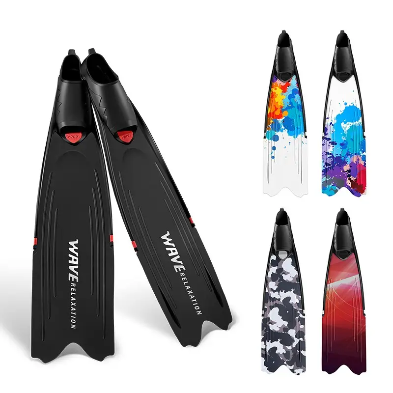 Wave diving fins Season Sale Swimming Fins Full Silicone Snorkeling Diving Flippers long freediving fins