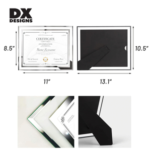 DX thiết kế bán buôn sáng tạo pha lê bằng tốt nghiệp khung A4 Honor giấy chứng nhận kính trong suốt khung ảnh - Product Image 2