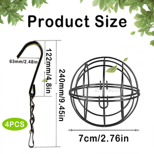 Chất Béo Bóng Chủ <span class=keywords><strong>S</strong></span>ở Hữu Treo Kim Loại Chim Ăn Với <span class=keywords><strong>S</strong></span> Hình Móc Hoang Dã Chim Ăn Dispenser Suet Bóng - Product Image 3