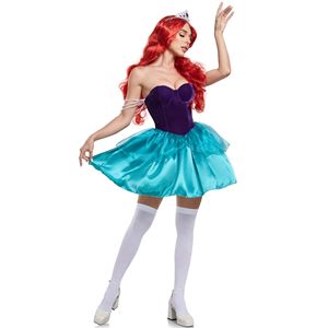 Costumes d'Halloween pour femmes, costume de <span class=keywords><strong>sirène</strong></span>, princesse adulte, cosplay, carnaval, fête, <span class=keywords><strong>déguisement</strong></span> - Product Image 3