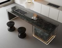 Laystone Pierre de luxe Dalle de marbre noir pour panneau mural Fond de table Pierre naturelle pour la décoration de la maison