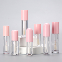 OMI 10ml Petg grand pinceau brillant à lèvres emballage bouteille transparente mignon rose série vide brillant à lèvres Tube pour cosmétique