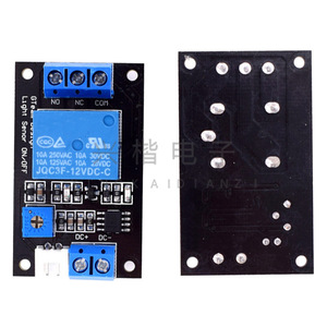 Módulo de relé con sensor de luz JQC3F, placa de control de 12 V CC con función de encendido y apagado para sistemas de iluminación automáticos - Product Image 1