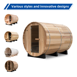 Sauna en bois de cèdre rouge pour 6 personnes, extérieur, luxe, combinaison sauna et salle de douche / hammam - Product Image 4