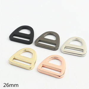 Hebilla de Anillo en <span class=keywords><strong>D</strong></span> Triangular de Metal de 26 mm para Arnés de Seguridad Deslizante, Accesorios para Bolsos - Product Image 1