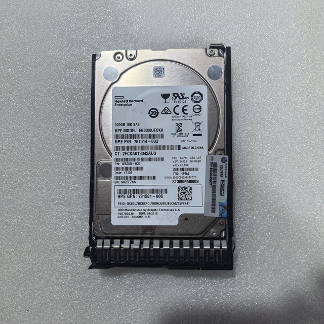 HPE 300GB SAS 12G 10K SFF 2.5in HDD Server Hard Drive 872475-B21, Suitable for Servers G9, G8, G10