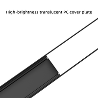 Bandes d'éclairage à extrusion diffuse anodisée KC 1M 2M 3M Profilé LED Canal en aluminium