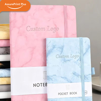 Carnet à couverture rigide en cuir/PU avec logo personnalisé en relief, papier épais sans acide, bande élastique, cadeau personnalisé pour le bureau