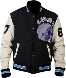 Veste universitaire d'hiver sur mesure avec logo OEM, manches en toile de luxe, style baseball, uni, teinture unie, respirant, vêtement d'extérieur - Product Image 1