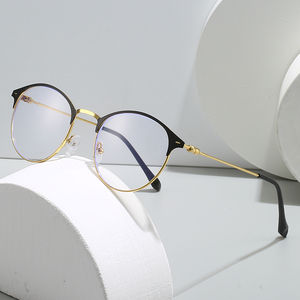 2025 nóng bán unisex đồng chống màu xanh khung kính phổ mặt hình dạng cổ điển phong cách kim loại kính mắt dành cho người lớn opticals - Product Image 1