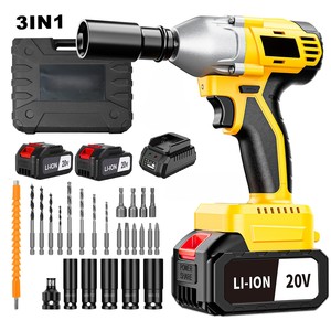 20V Industrial-Grade 3-in-1 Cordless Impact Wrench Set for Cars DIY Support <b>Battery</b> Power Drop Shipping Enabled CW-20BY-2 Cordle - Product Image 1