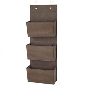 Nordic Style Wall Mounted Hanging <b>Basket</b>-over Door Storage Bag with 3 Separable <b>Shelves</b> for Clothing & Jewelry Garage Use - Product Image 2