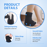 Attelle de cheville réglable en hydrogel, réutilisable, compresse chaude/froide, certifiée CE Classe II pour entorses, arthrite, gonflements, tendinites, post-opératoire