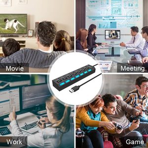 ฮับ <span class=keywords><strong>USB</strong></span> 2.0 แบบหลายพอร์ต 7 ช่อง สำหรับคอมพิวเตอร์และแล็ปท็อป - Product Image 5