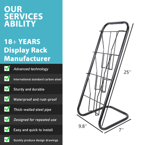 Dây Kim Loại 3 Tầng Tạp Chí/báo chủ <span class=keywords><strong>Rack</strong></span> cho văn phòng hoặc studio tổ chức - Product Image 4