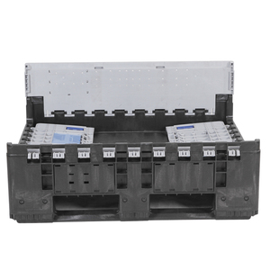 תיבת משטחים מפלסטיק HDPE קיבולת גדולה אחסון עם המחיר הטוב ביותר ומיכלי פלסטיק בתפזורת מתקפלים לאחסון הובלה - Product Image 4