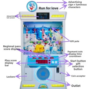 เครื่องเกมคีบตุ๊กตาขนาดเล็กแบบสองผู้เล่น พร้อมช่องรับเหรียญดอลลาร์ ประตูรางวัลตุ๊กตา สำหรับห้างสรรพสินค้า - Product Image 4