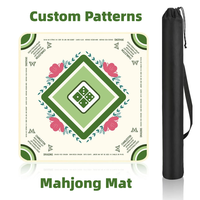 Tapis de Mahjong Américain en Néoprène Pliable Portable Antidérapant Résistant à l'Usure Design Minimaliste Moderne pour le Divertissement