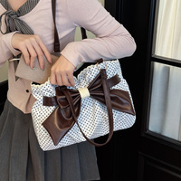 Nouveau Sac Fourre-tout Carré Tendance en PU 2026 pour Femmes, Motif à Pois, Sac à Bandoulière Unique pour Filles, Sacs à Main pour Femmes