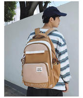 Sac à dos léger et imperméable pour adolescents et étudiants, sac d'école multi-poches, sacoche pour ordinateur portable, sac à dos de jour pour garçons et filles