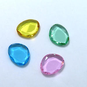 Vente en gros de pierres précieuses en <span class=keywords><strong>verre</strong></span> cristal à double dos plat pour la fabrication de bijoux DIY - Product Image 2