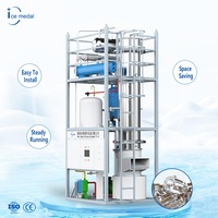 Icemedal 30 tonnes Tube Machine à glace Machine à glace cylindrique pour la restauration ou le refroidissement du béton Maquina De Hielo Industrial