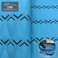 Revêtement de panneau de porte de voiture haut de gamme en cuir PU, matelassage 3D motif flèche diamant, épaisseur 5 mm, imperméable, écologique, finition personnalisable
