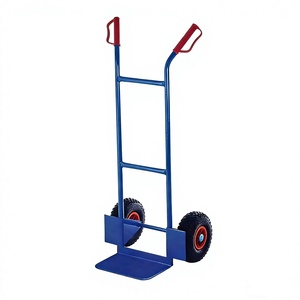 Chariot à main industriel robuste de 200 kg avec cadre en aluminium renforcé, pneus pneumatiques de 10 pouces, revêtement en poudre bleu - Product Image 1