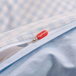 Juego de sábanas para edredón al por mayor, juego de cama <span class=keywords><strong>infantil</strong></span> personalizado de cuatro piezas con bordado de toalla de algodón lavado - Product Image 4