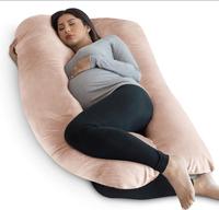 Oreiller de grossesse ergonomique de créateur en forme de U en peluche pour femmes
